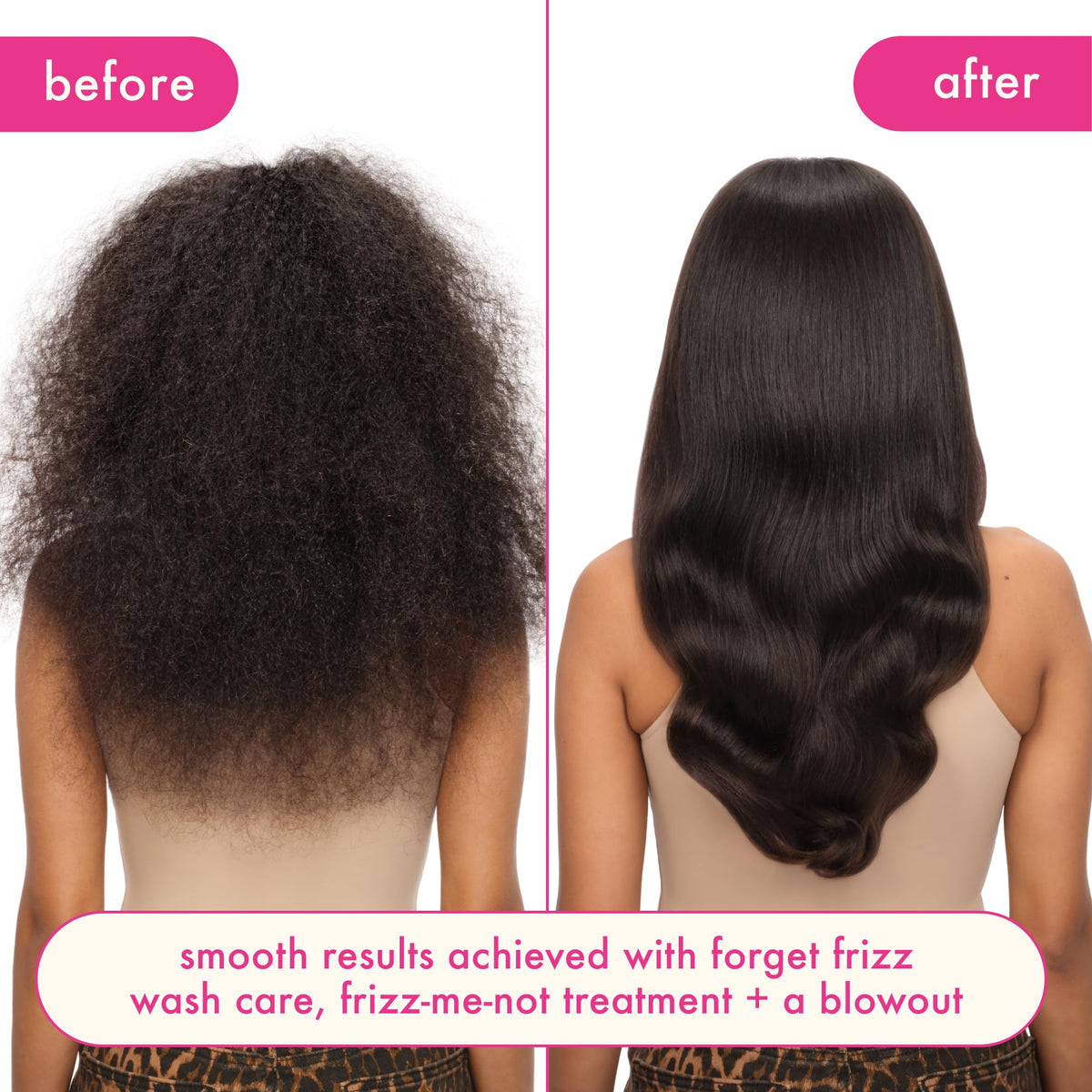 Amika product label highlighting key ingredients and humidity shield benefit