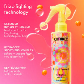 amika applied to damp hair illustrating even distribution and detangling benefit