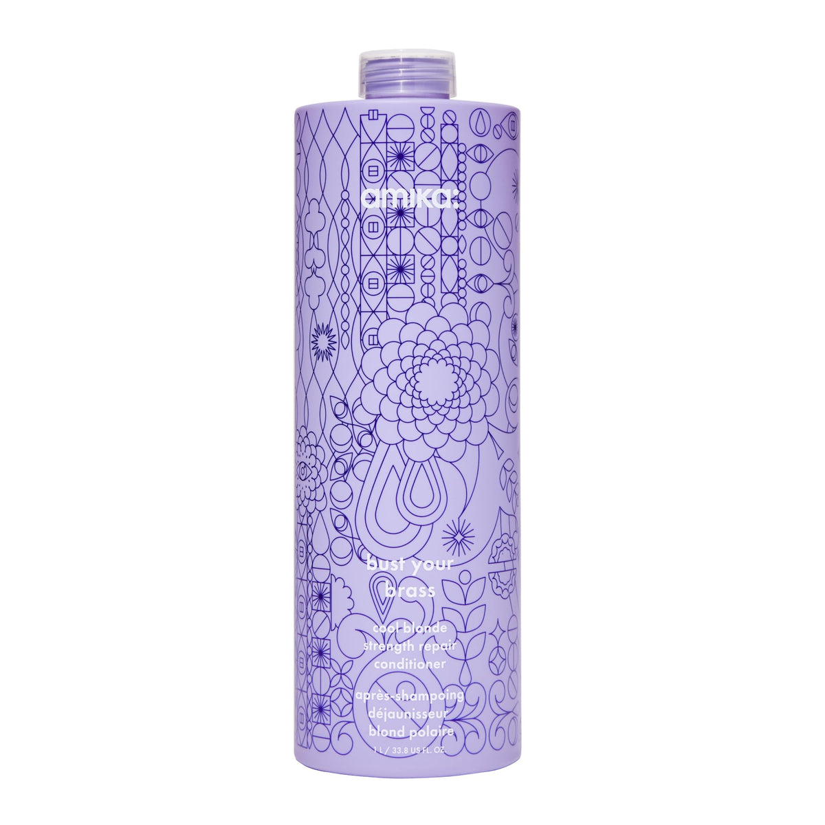 amika front packaging showing 1000ml bottle and clear product identity benefit: large supply