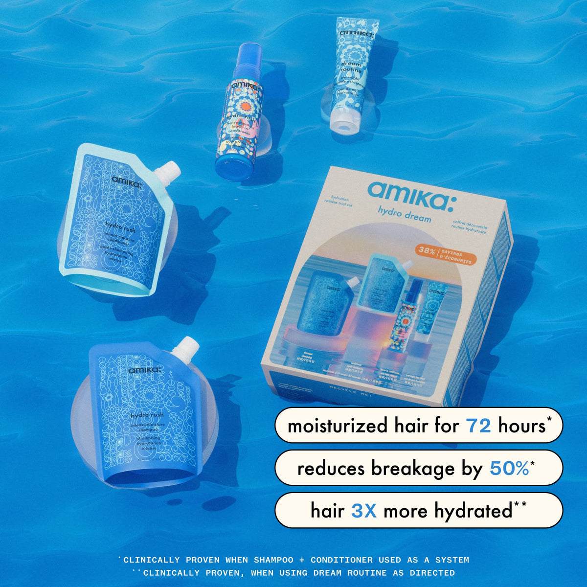 amika leave-in spray nozzle detail detangles and tames frizz