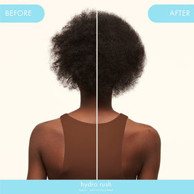 Amika shampoo by sink in relaxed bathroom setting conveying daily routine hydration benefit