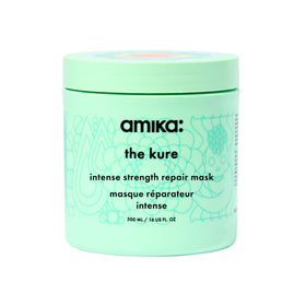 amika the kure front packaging shows 500ml jar and clear branding for salon-strength repair