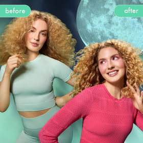 Amika applied to mid-lengths demonstrating overnight treatment benefit