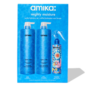 Amika Mighty Moisture leave-in cream close-up texture delivering detangling and frizz control benefits