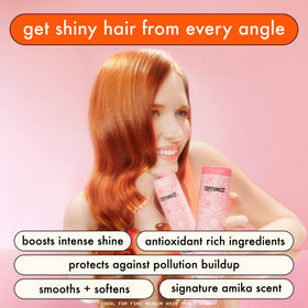 amika Mirrorball back label close-up highlighting ingredient list and directions