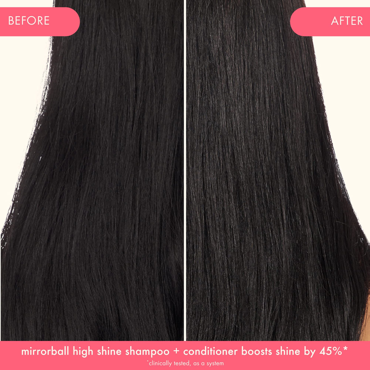 amika Mirrorball shampoo texture pouring to show lightweight lather and moisturizing feel