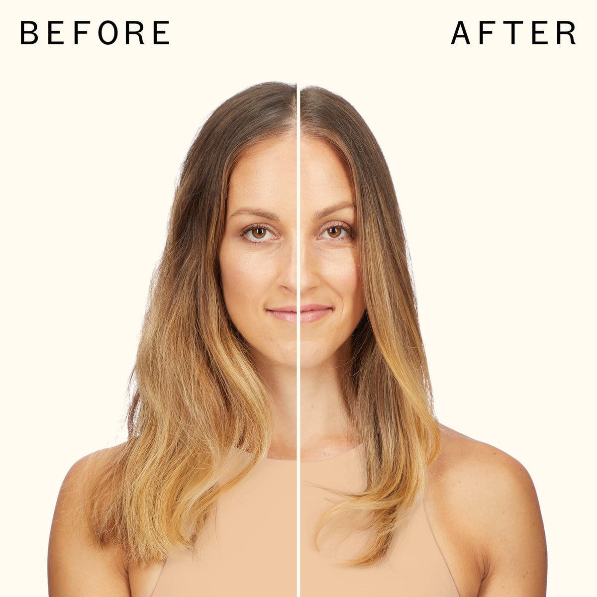 Amika Normcore applied in shower to mid-lengths demonstrating detangling and hydration benefits