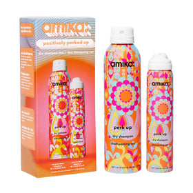 amika duo front packaging showing full and travel sizes for gifting and convenience