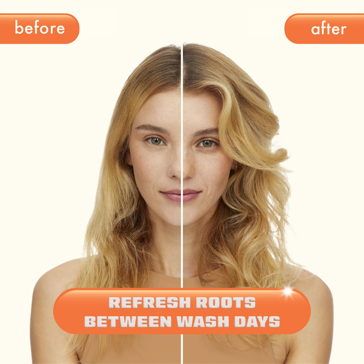 Amika Perk Up Plus being applied to roots to extend clean and add texture