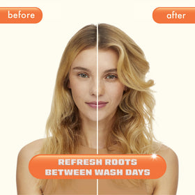 Amika Perk Up Plus being applied to roots to extend clean and add texture