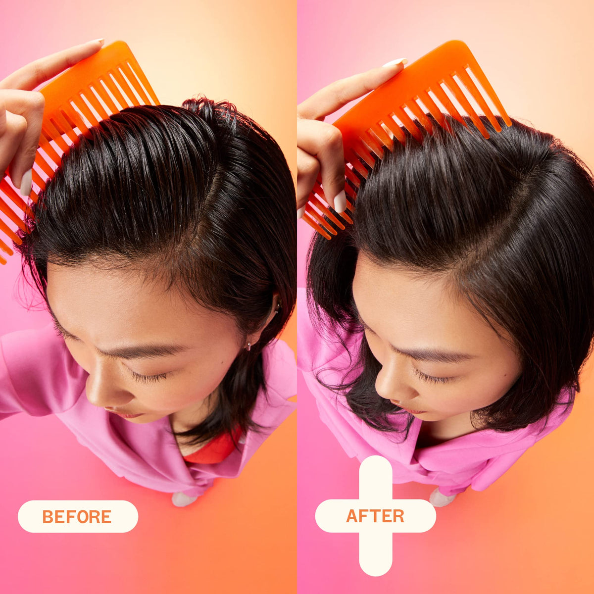 amika Perk Up Plus arrowroot powder texture demonstrating oil absorption