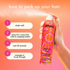 Amika size comparison in hand showing 9.5oz portability for travel