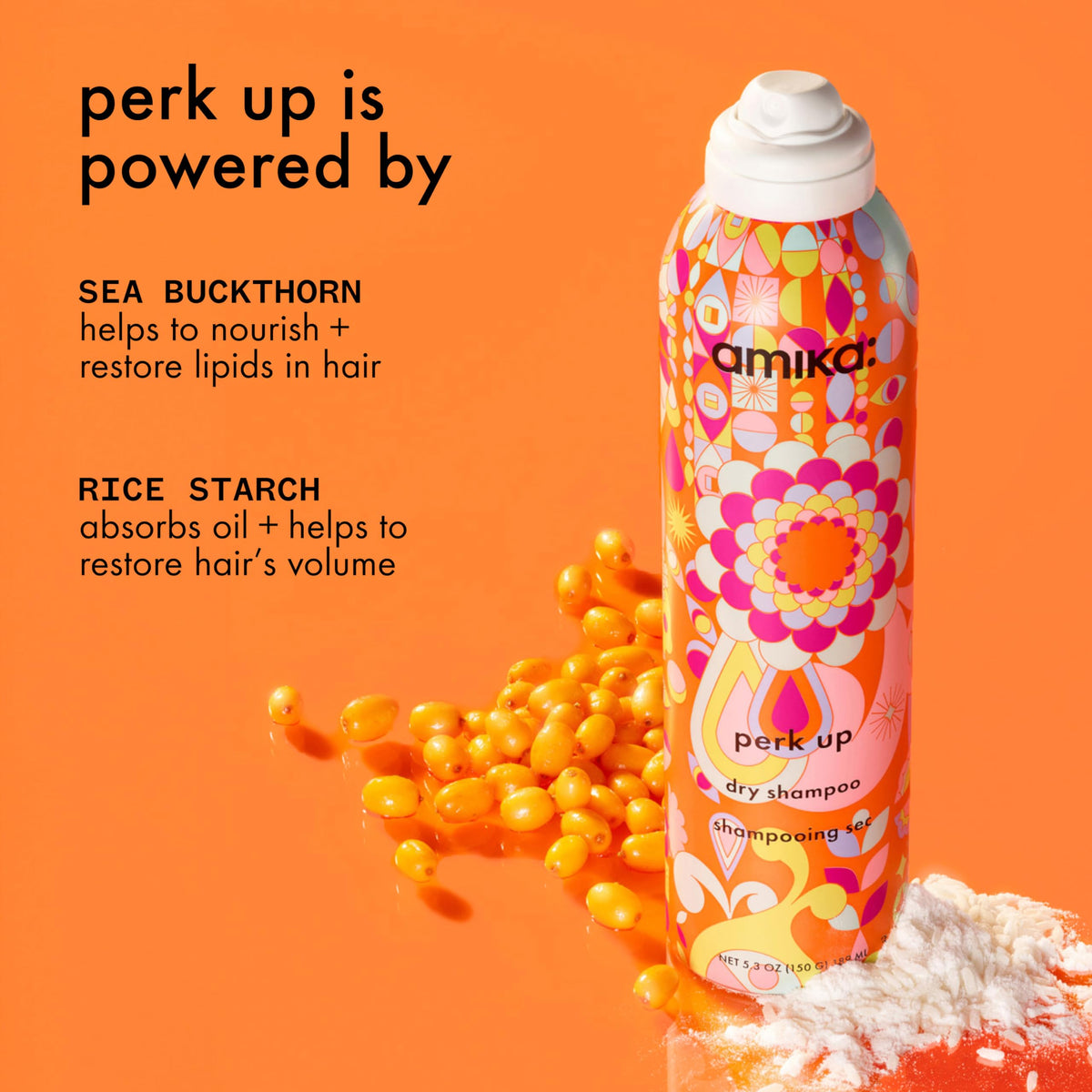 amika fine spray mist pictured mid-air for invisible, non-stiff finish benefit