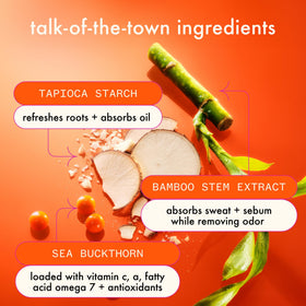 Amika Perk Up Ultra before and after roots comparison showing reduced oil