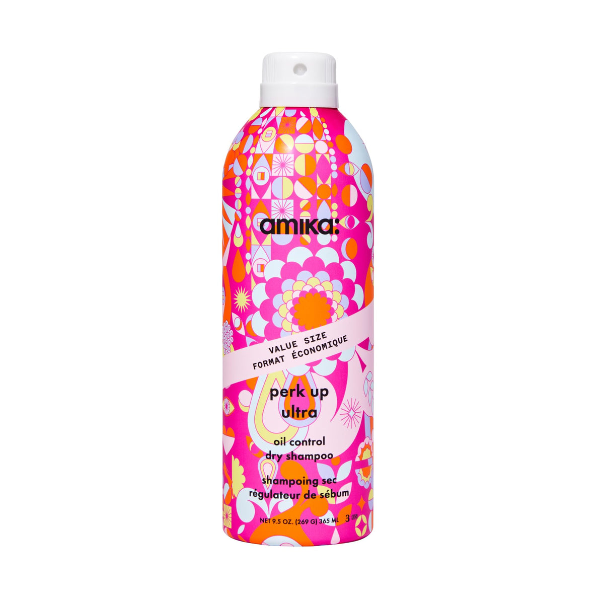 amika front packaging shows can and label for quick identification and shelf appeal