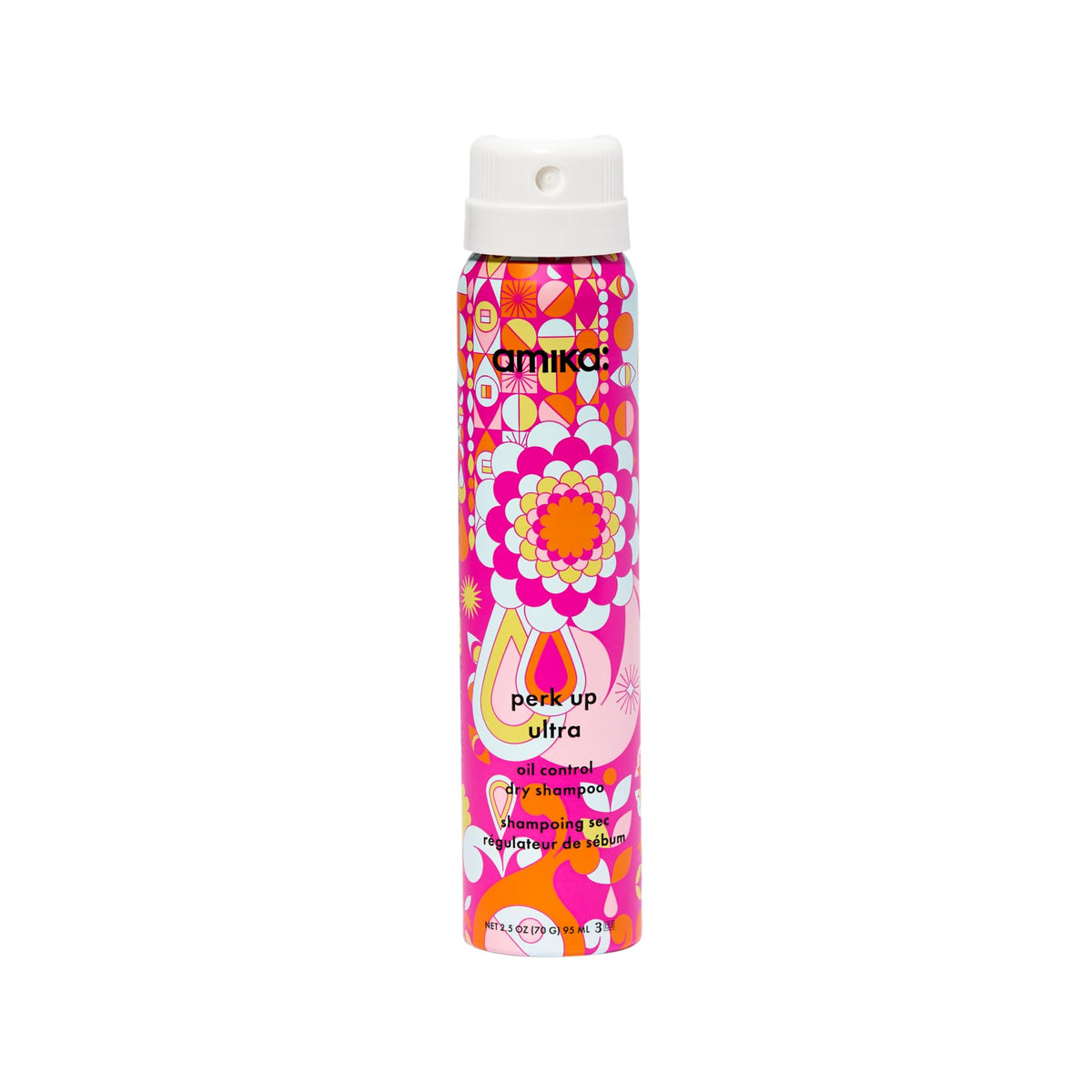 amika front packaging view showing 2.5oz can for quick identification and convenience
