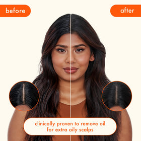 Amika Perk Up Ultra in hand for size comparison to convey travel-friendly 5.3oz