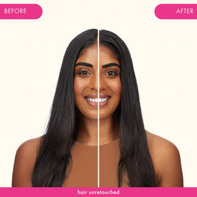 Amika Reset Pink Charcoal before and after scalp photo showing reduced buildup appearance