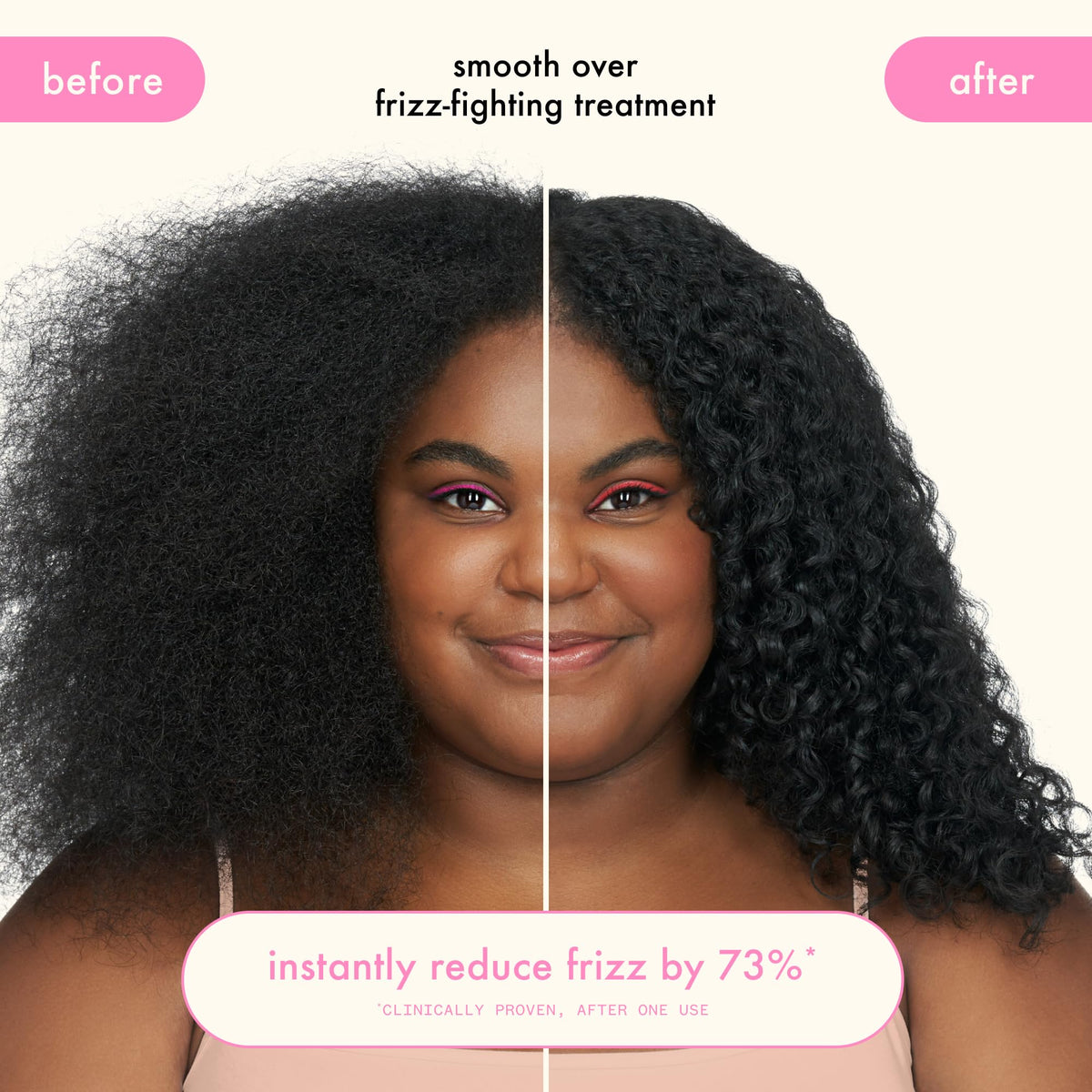 amika smooth over in-shower application showing fast 60-second use benefit