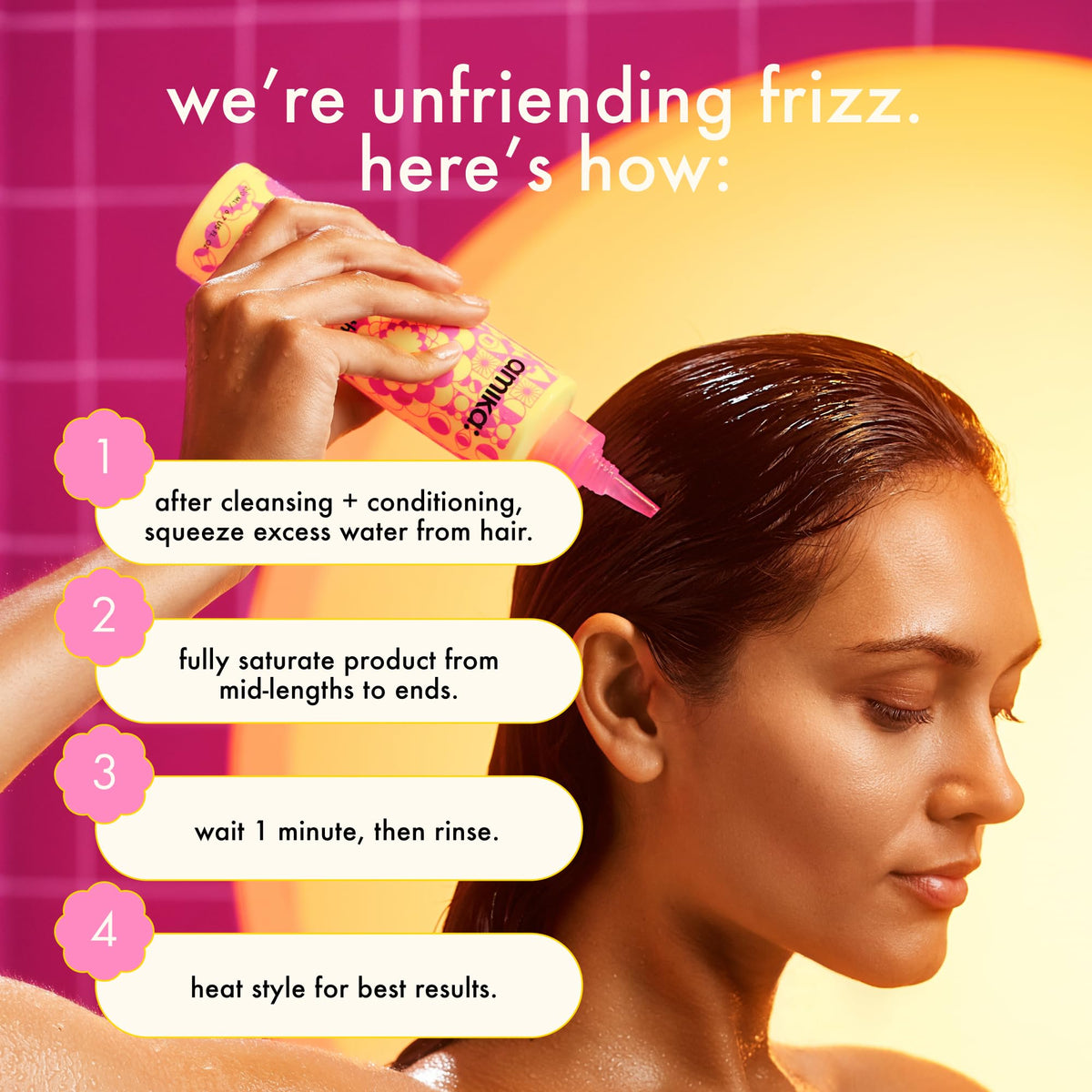 amika smooth over size scale with hand showing travel-friendly volume benefit