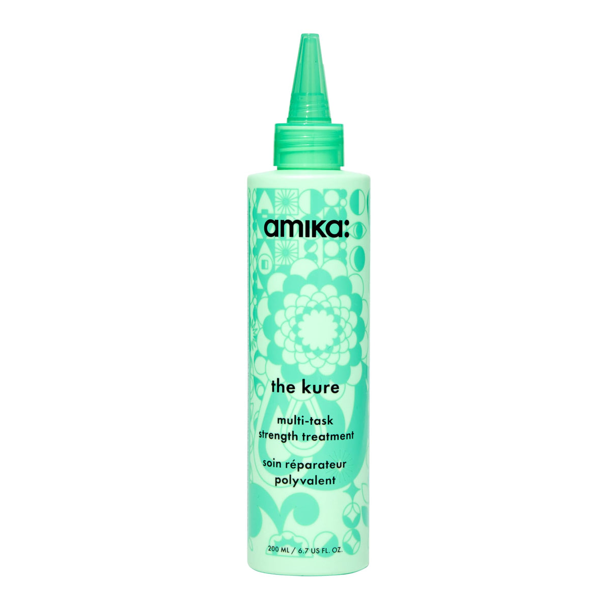 amika the kure front packaging showing bottle and product benefit