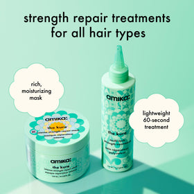 amika mask used in shower showing easy rinse and slip benefit