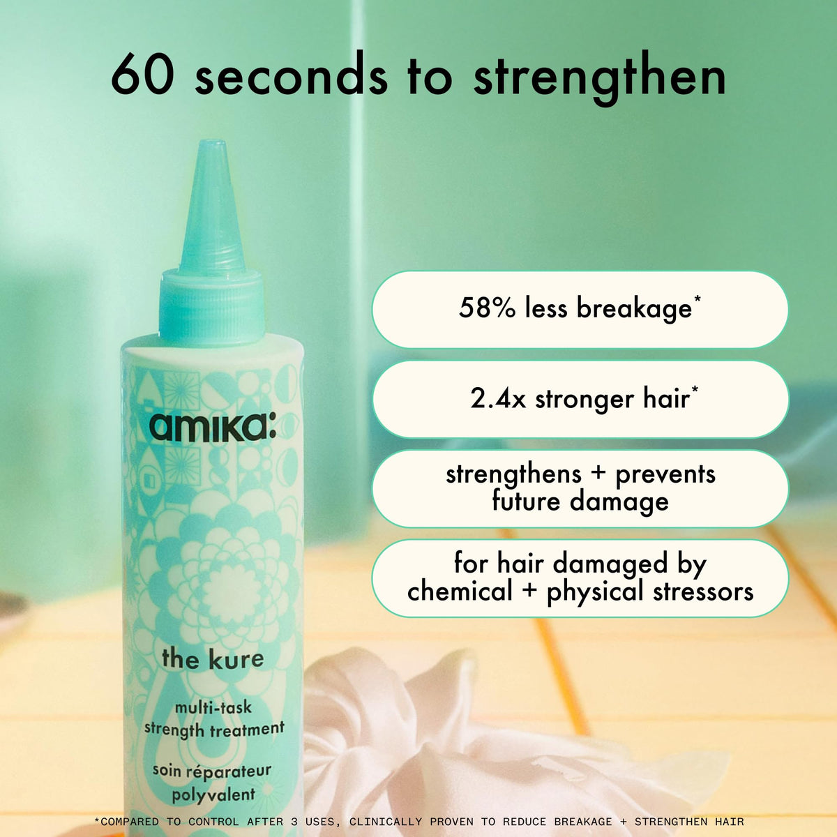 amika the kure open cap texture close-up showing creamy formula benefits