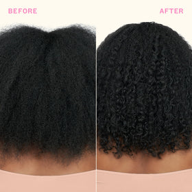 amika the shield mist being applied to styled hair, adds humidity protection