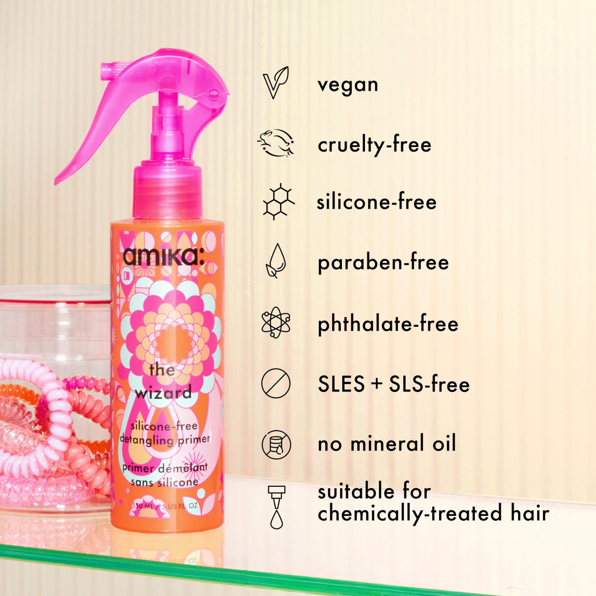 Amika used while blow-drying to speed styling and minimize frizz