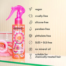 Amika used while blow-drying to speed styling and minimize frizz