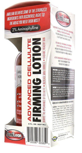 AmiLean ingredient label close-up highlighting aminophylline and active components