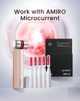 AMIRO application on model's face demonstrating layering and radiant finish