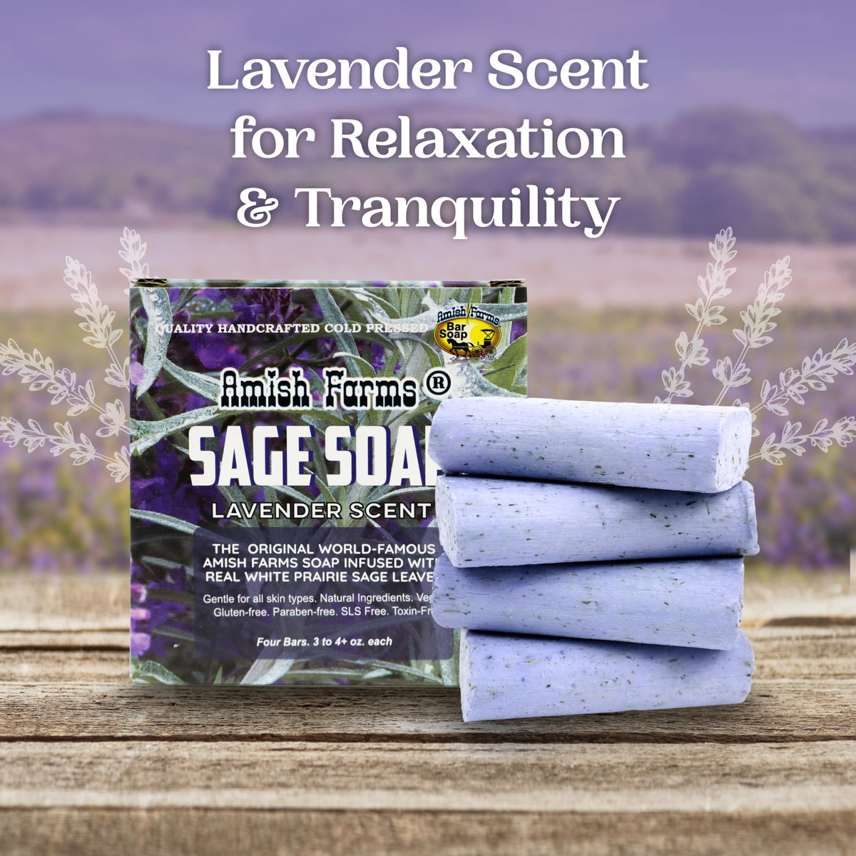 Amish Farms applying soap to face suggesting mild daily use