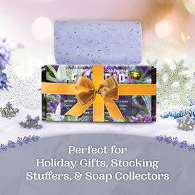 Amish Farms soap in hand demonstrating gentle cleansing and foam