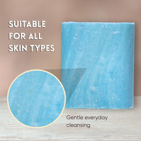 Amish Farms rich lather on skin demonstrating gentle cleansing benefit