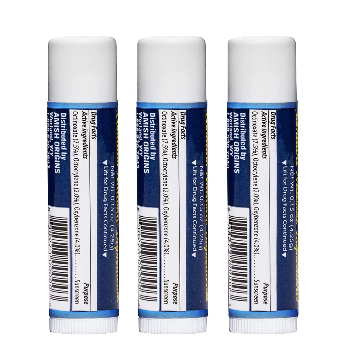 Amish Origins three-pack next to coin for portable size reference
