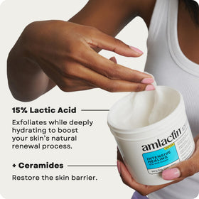 Applying AmLactin to elbow demonstrates targeted relief for rough skin