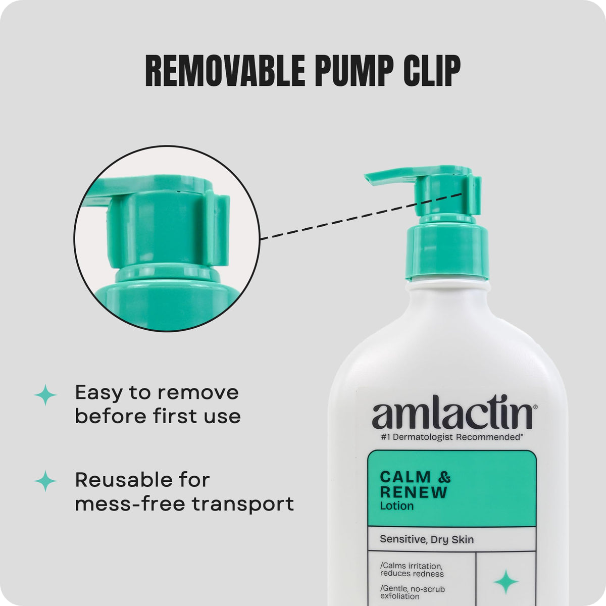 Before and after skin comparison with AmLactin showing improved smoothness