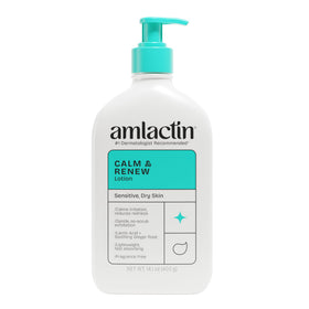 AmLactin bottle front view showing branding and size for easy identification