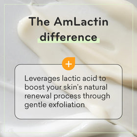 AmLactin bottle held in hand displaying scale and travel-friendly size advantage