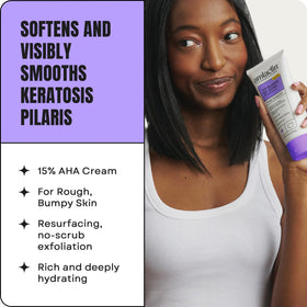 AmLactin texture close-up of cream highlighting rich fast-absorbing moisturizing benefit