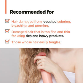 AMOS PROFESSIONAL applied to damp hair for instant detangling benefit