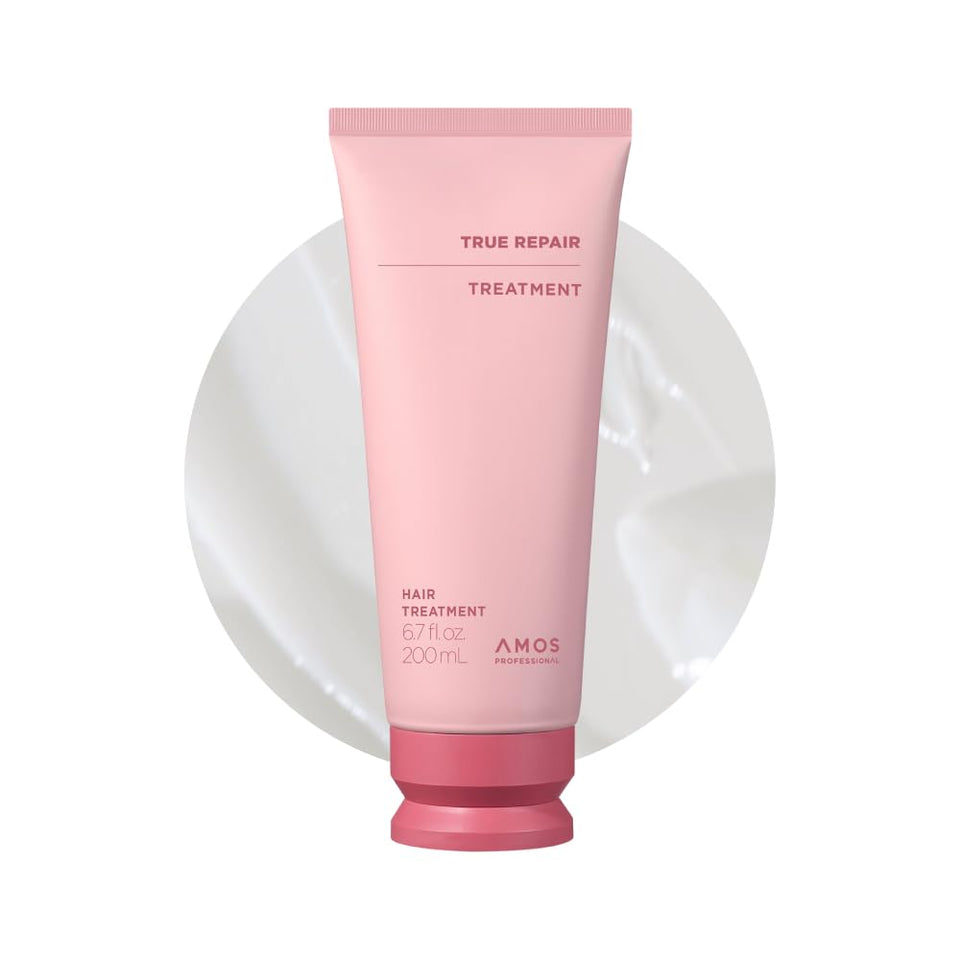 AMOS PROFESSIONAL front packaging showing mask jar and branding for salon-grade care
