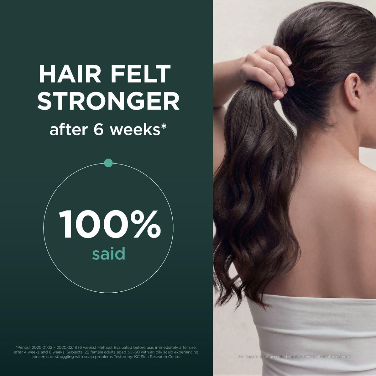 AMOS PROFESSIONAL before and after hair comparison showing fuller-looking hair
