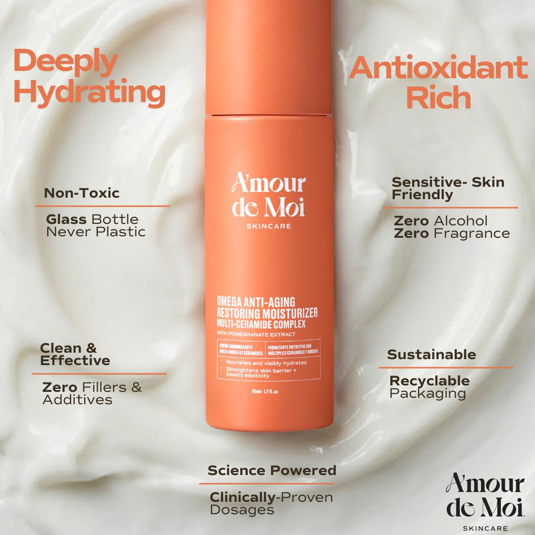 Amour De Moi cream on hand showing absorbency and quick layering benefit