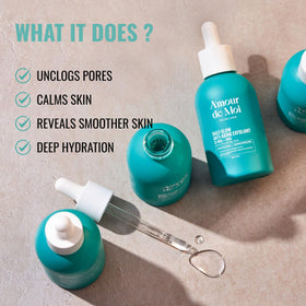 Amour De Moi product applied on wrist showing lightweight absorption and hydration