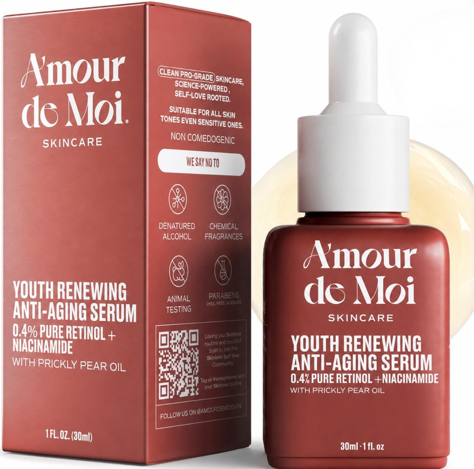 Amour De Moi front bottle view showing clean packaging and product benefit