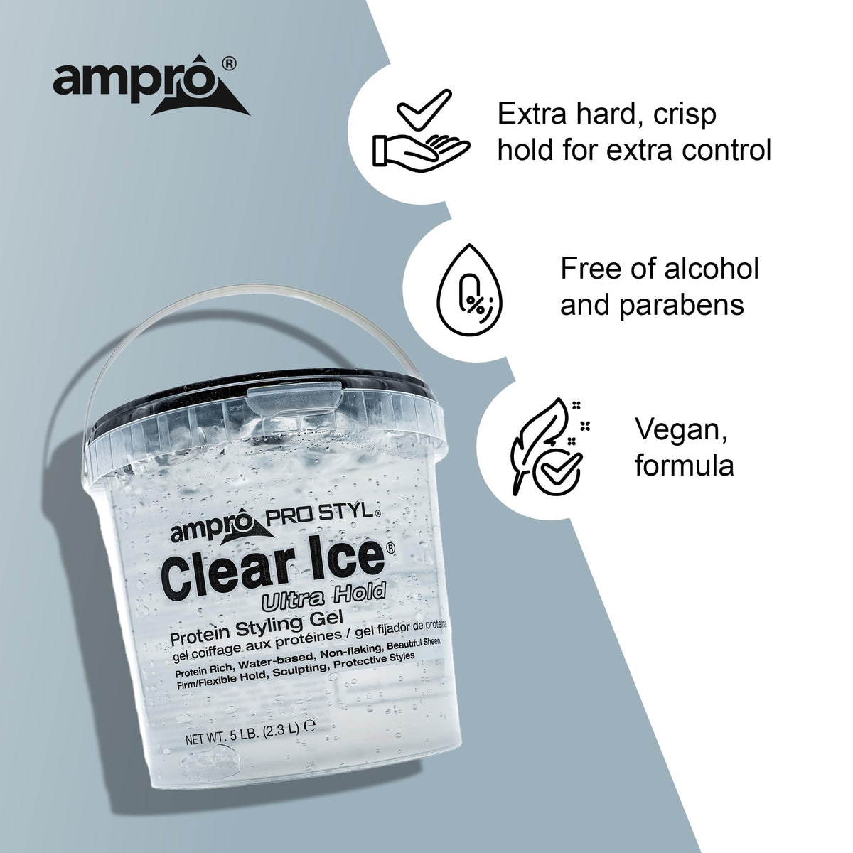 AmPro jar on salon shelf demonstrating professional size and cost-efficiency