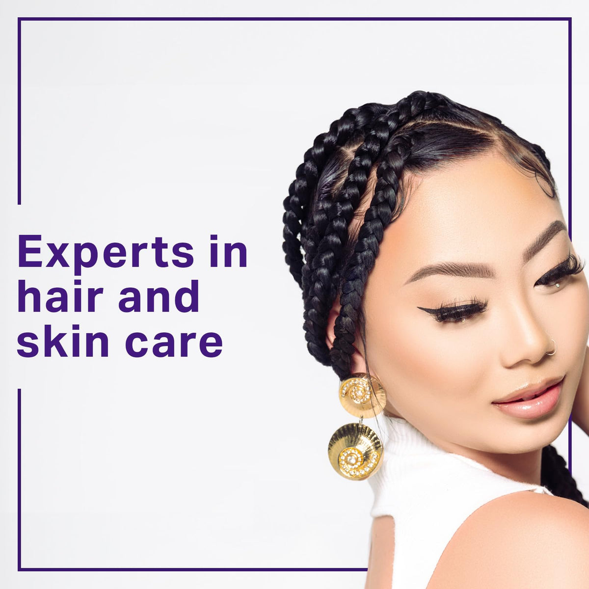 AmPro Magic Fingers applied to edges during styling demonstrating strong, sleek hold benefit