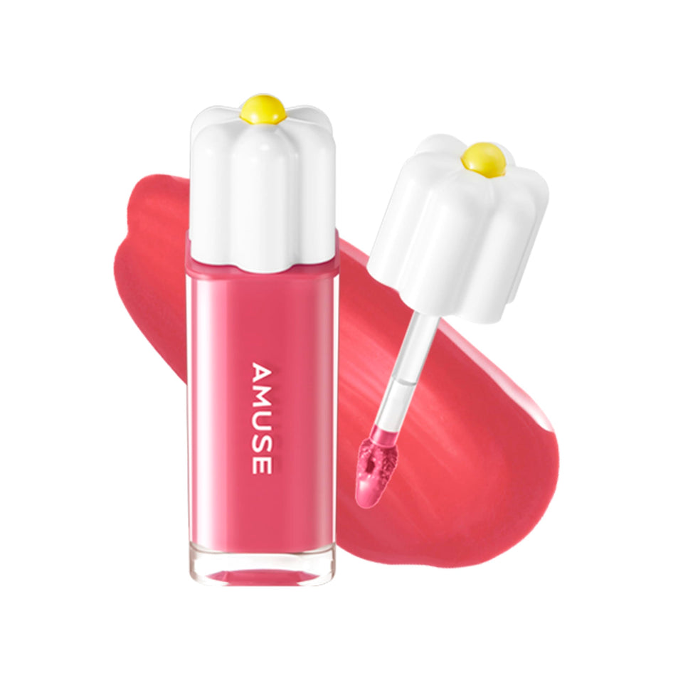 Amuse front packaging showing daisy design and glossy tube benefit